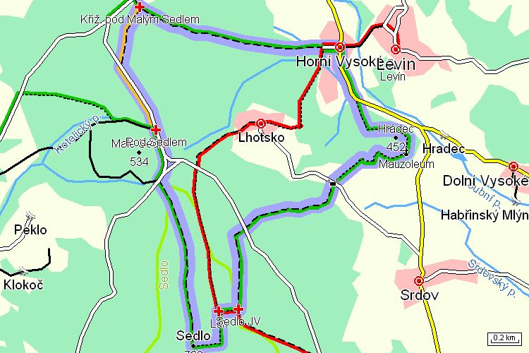 Mapa turistické trasy