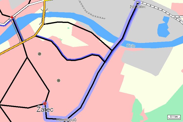 Mapa turistické trasy