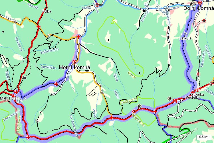 Mapa turistické trasy