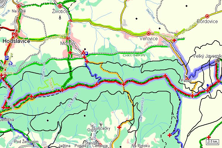 Mapa turistické trasy