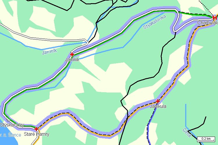 Mapa turistické trasy