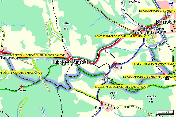 Mapa turistické trasy Mapa turistické trasy