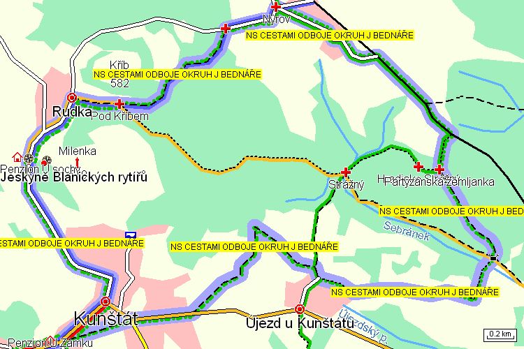 Mapa turistické trasy Mapa turistické trasy