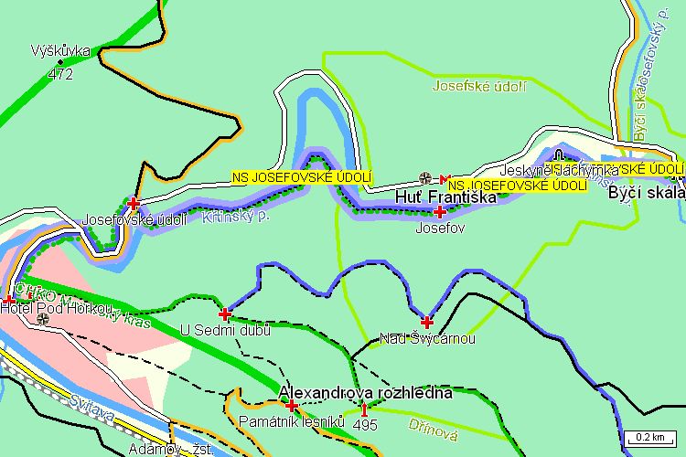 Mapa turistické trasy Mapa turistické trasy