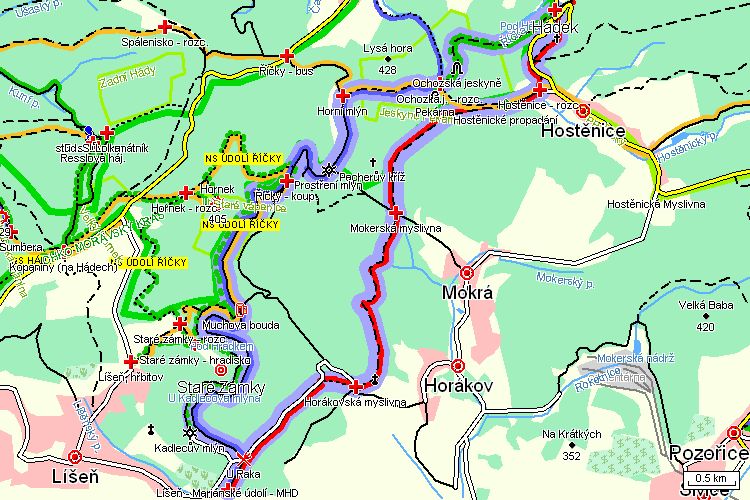 Mapa turistické trasy Mapa turistické trasy