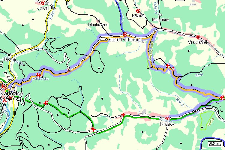 Mapa turistické trasy Mapa turistické trasy