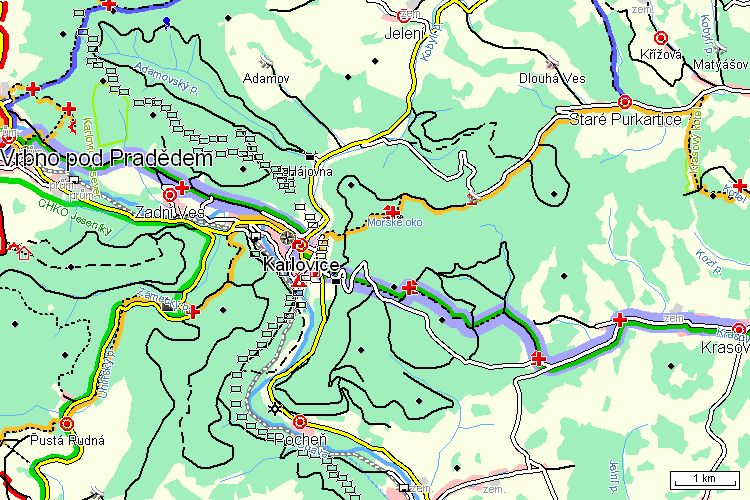 Mapa turistické trasy Mapa turistické trasy