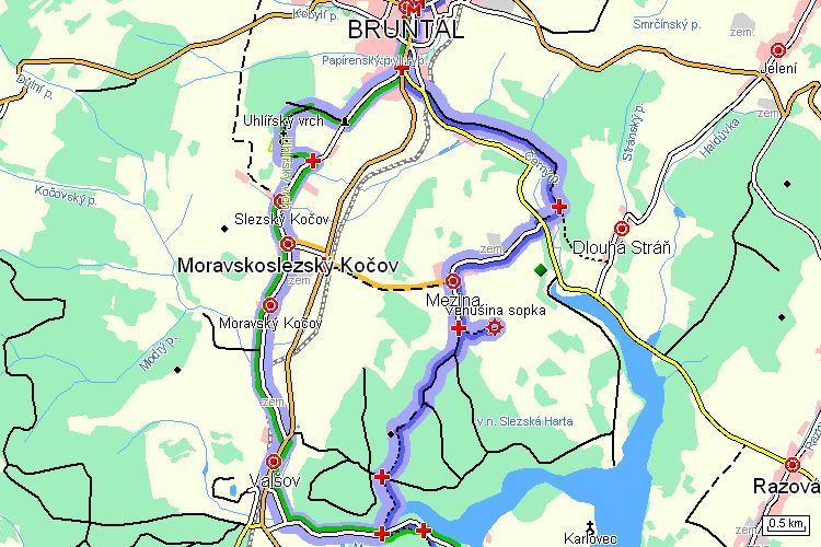 Mapa turistické trasy Mapa turistické trasy
