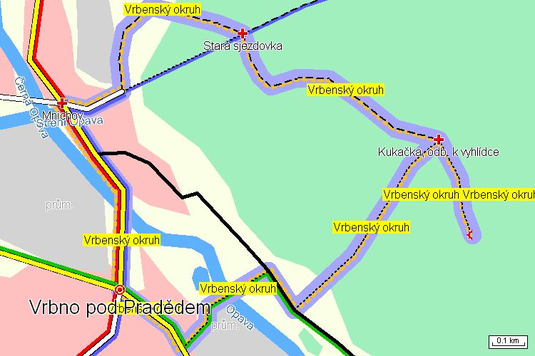 Mapa turistické trasy Mapa turistické trasy