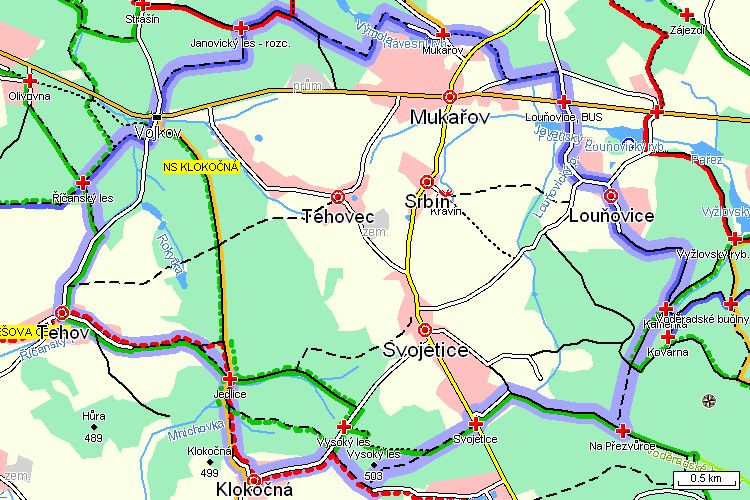 Mapa turistické trasy Mapa turistické trasy