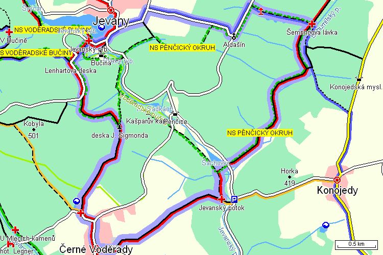 Mapa turistické trasy Mapa turistické trasy