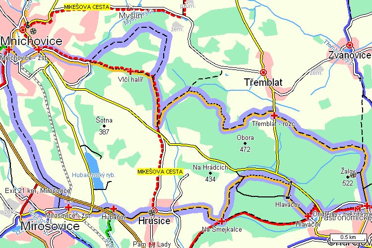 Mapa turistické trasy Mapa turistické trasy