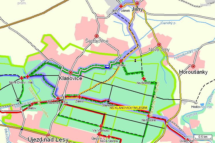 Mapa turistické trasy