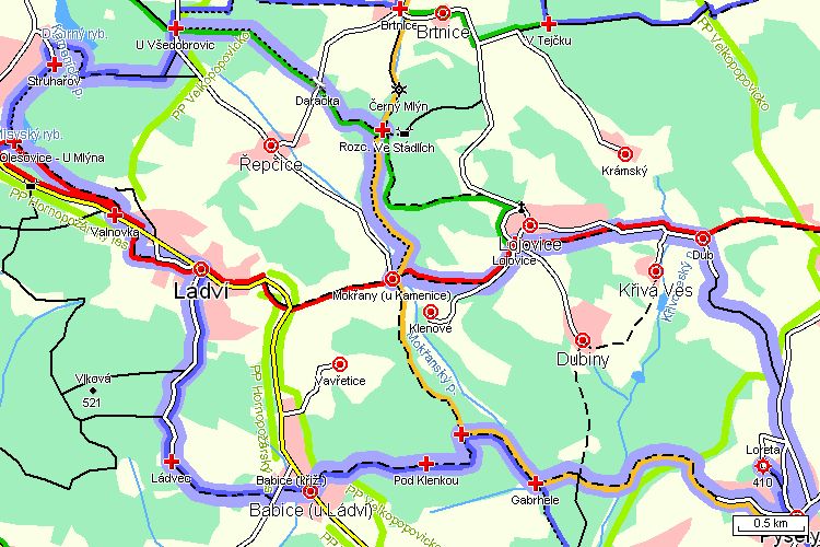 Mapa turistické trasy Mapa turistické trasy