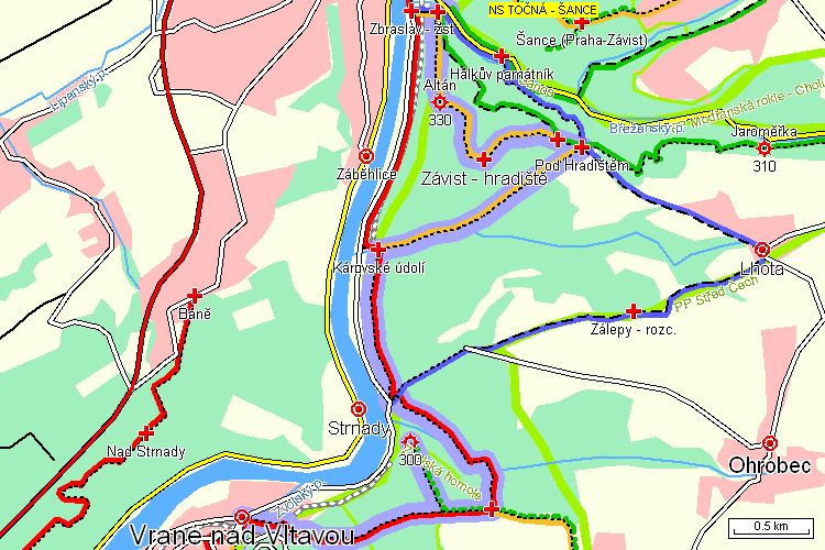 Mapa turistické trasy Mapa turistické trasy