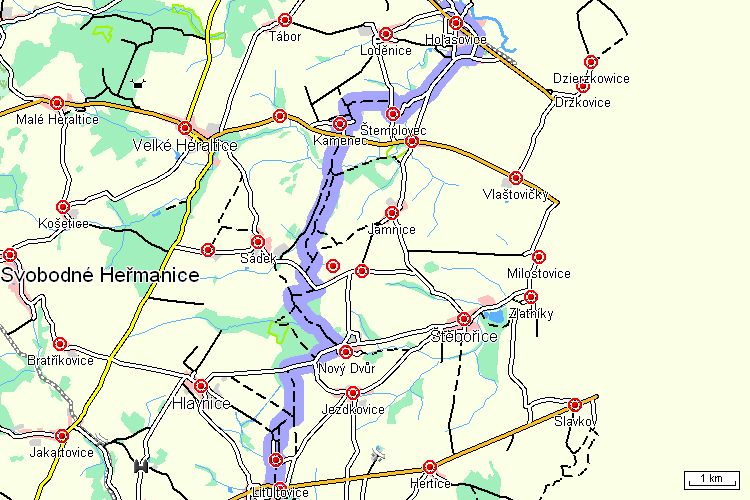 Mapa turistické trasy Mapa turistické trasy