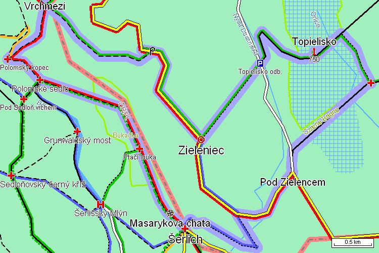 Mapa turistické trasy Mapa turistické trasy