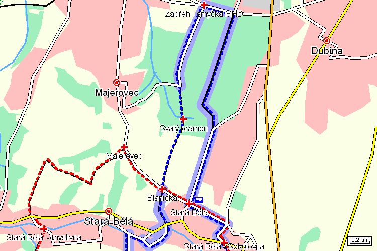 Mapa turistické trasy Mapa turistické trasy