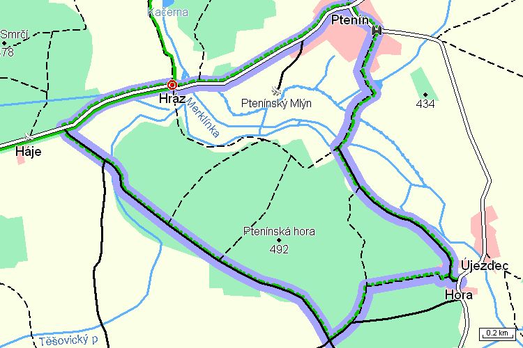 Mapa turistické trasy Mapa turistické trasy