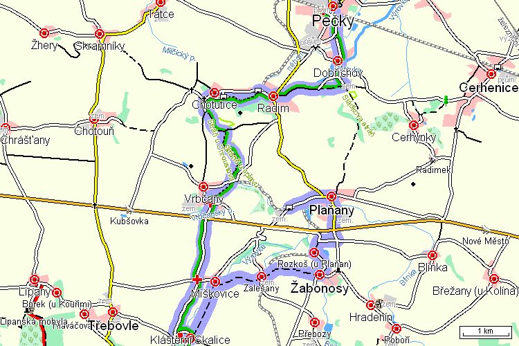 Mapa turistické trasy Mapa turistické trasy