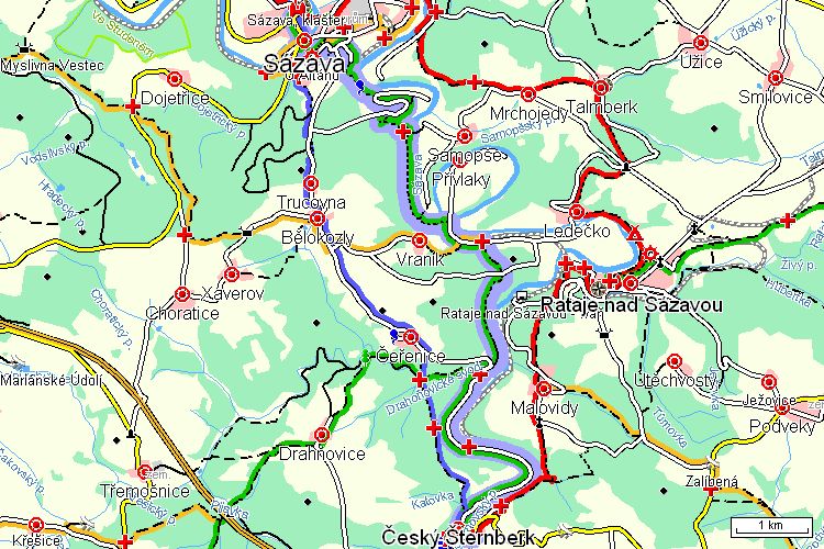 Mapa turistické trasy Mapa turistické trasy