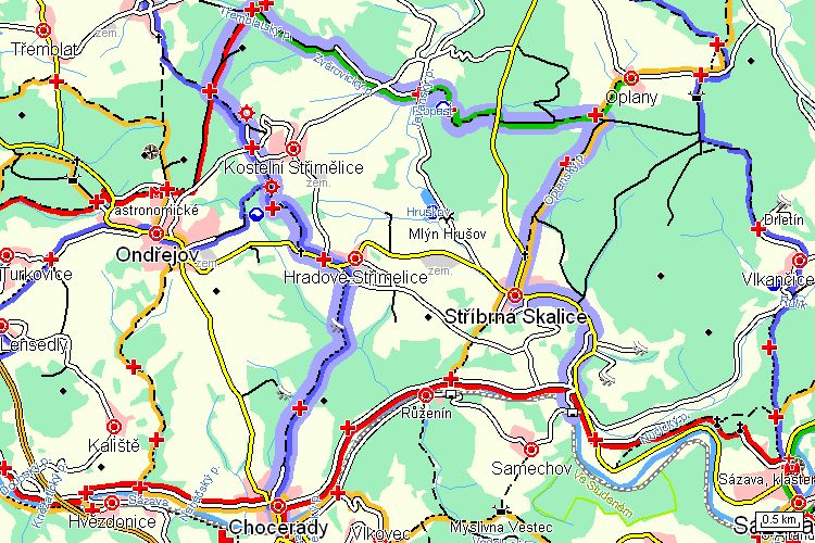 Mapa turistické trasy Mapa turistické trasy
