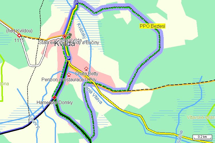 Mapa turistické trasy Mapa turistické trasy