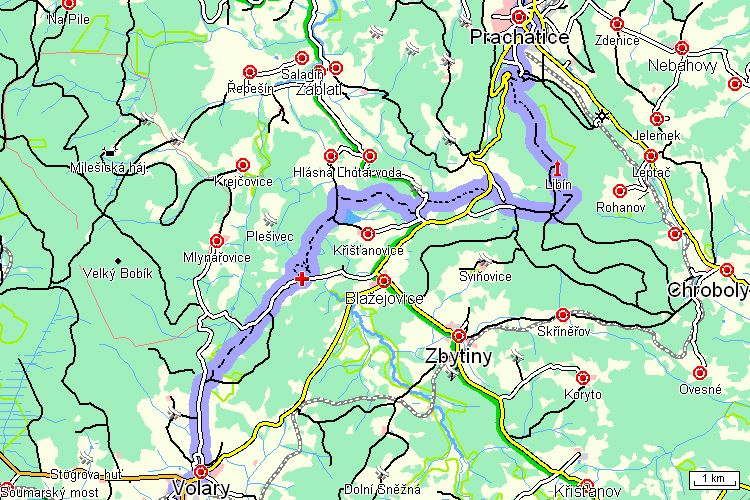 Mapa turistické trasy Mapa turistické trasy