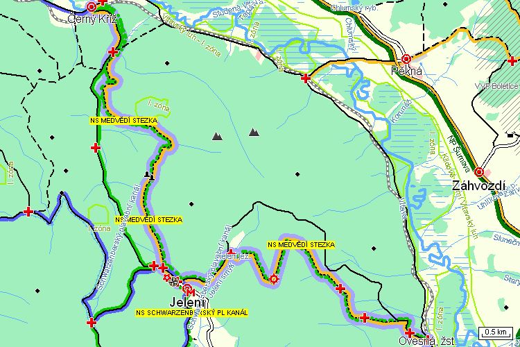 Mapa turistické trasy