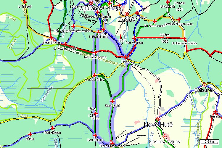 Mapa turistické trasy Mapa turistické trasy
