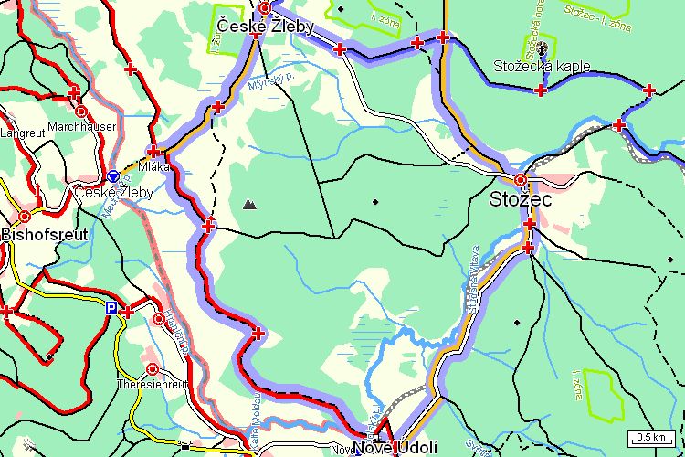 Mapa turistické trasy Mapa turistické trasy