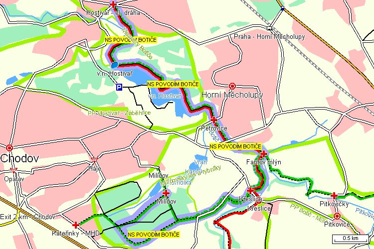 Mapa turistické trasy