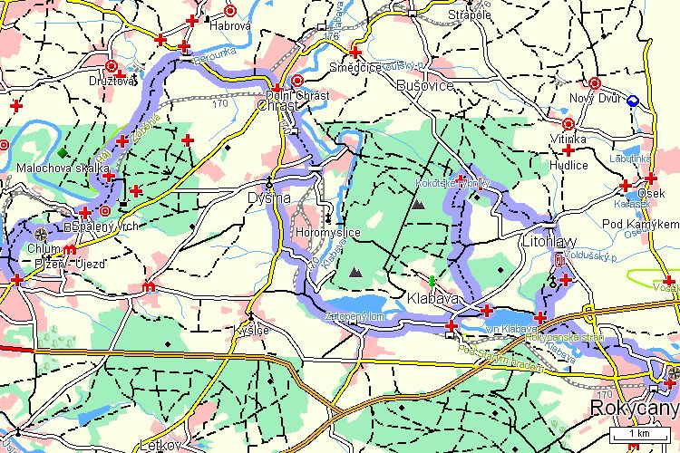 Mapa turistické trasy Mapa turistické trasy