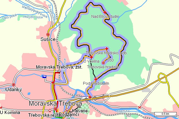 Mapa turistické trasy Mapa turistické trasy