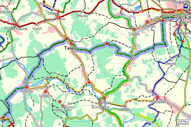 Mapa turistické trasy