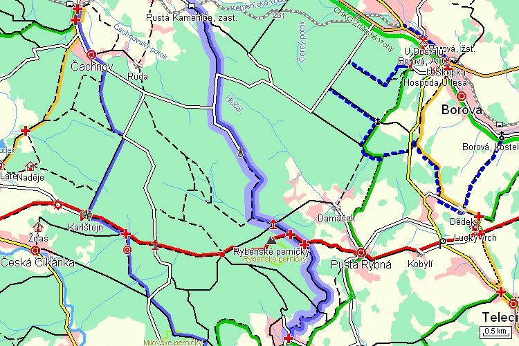 Mapa turistické trasy Mapa turistické trasy
