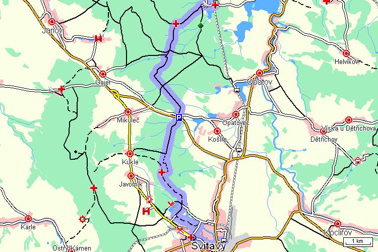 Mapa turistické trasy Mapa turistické trasy