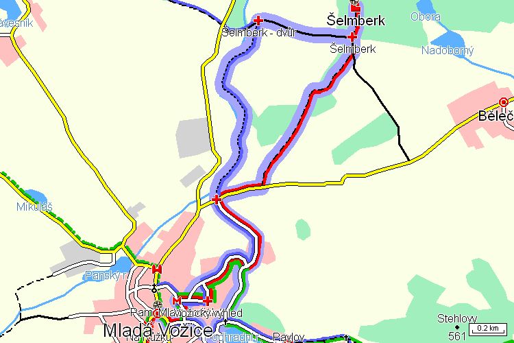 Mapa turistické trasy Mapa turistické trasy