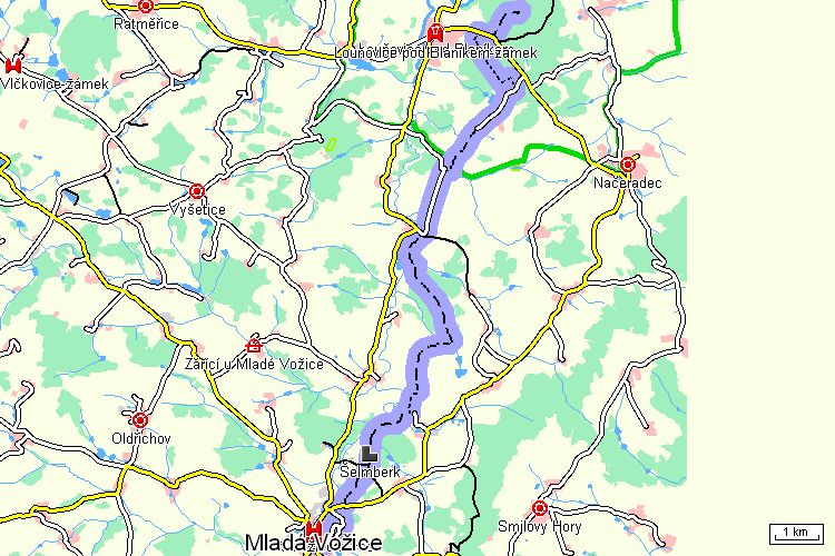 Mapa turistické trasy Mapa turistické trasy