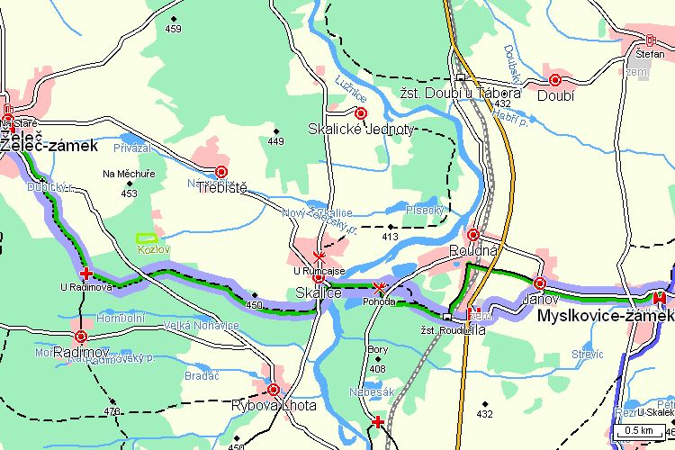Mapa turistické trasy Mapa turistické trasy