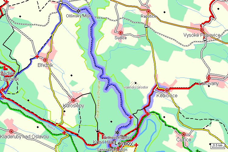 Mapa turistické trasy Mapa turistické trasy