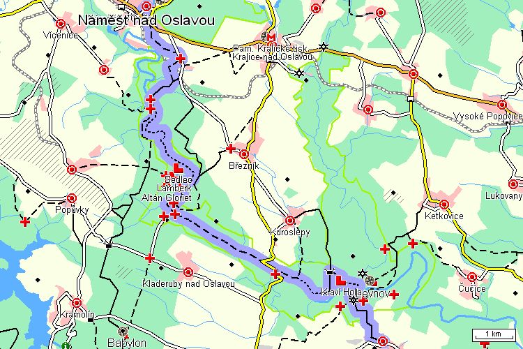 Mapa turistické trasy Mapa turistické trasy