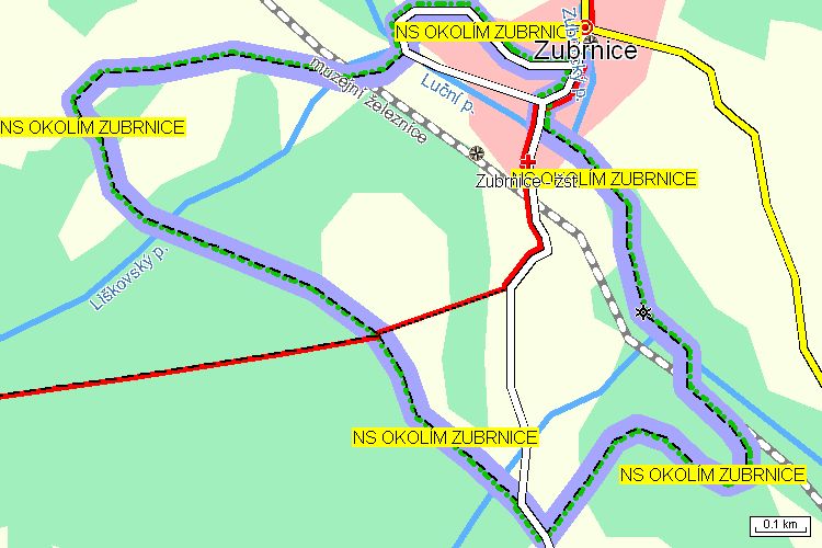 Mapa turistické trasy