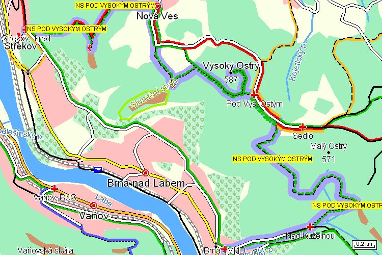 Mapa turistické trasy