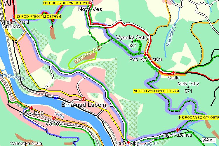 Mapa turistické trasy