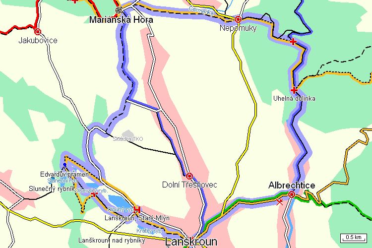 Mapa turistické trasy Mapa turistické trasy
