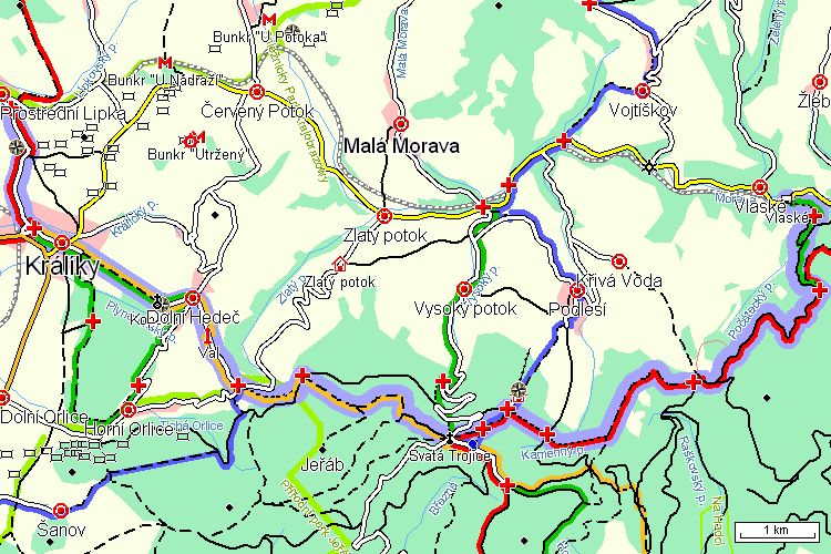Mapa turistické trasy Mapa turistické trasy