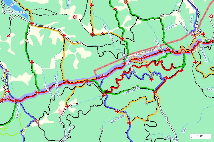 Mapa turistické trasy Mapa turistické trasy