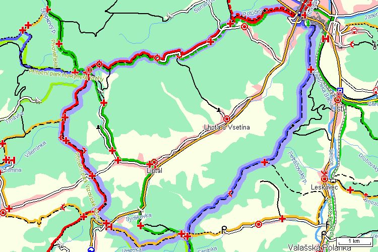 Mapa turistické trasy Mapa turistické trasy