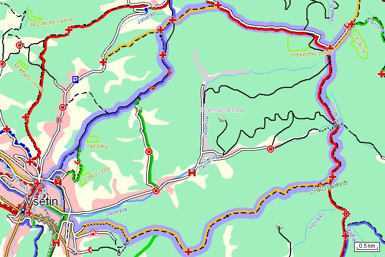 Mapa turistické trasy Mapa turistické trasy